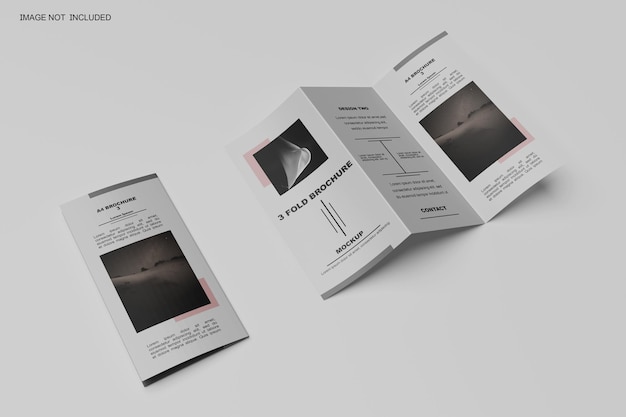 Trifold brochure mockup