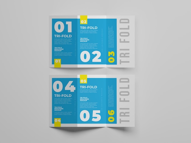 PSD trifold brochure mockup