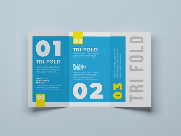 Trifold brochure mockup