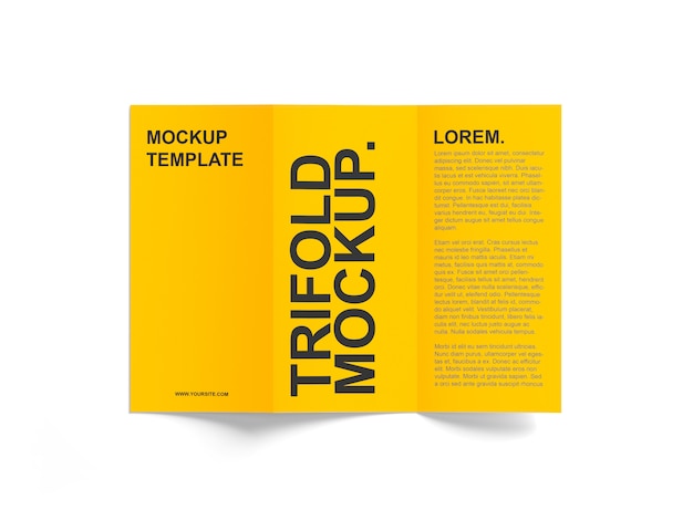 trifold brochure mockup