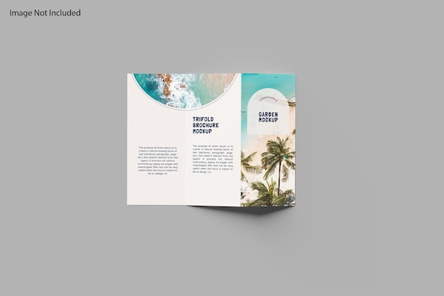 Trifold brochure mockup