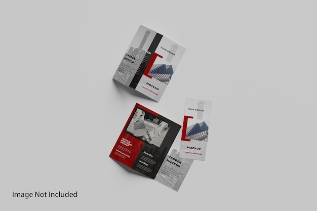 Trifold brochure mockup