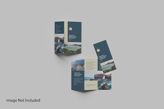 PSD trifold brochure mockup