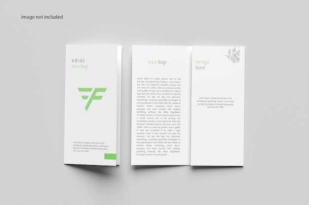 PSD trifold brochure mockup