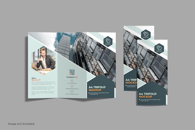 Mockup di brochure a tre ante