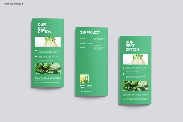 PSD trifold brochure mockups