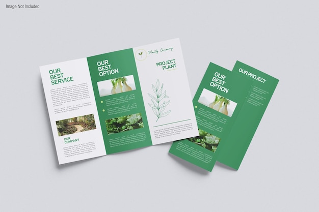 PSD mockup di brochure a tre ante