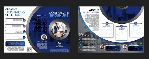 Trifold brochure psd template