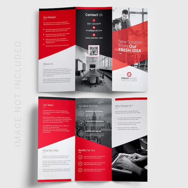 Trifold business brochure