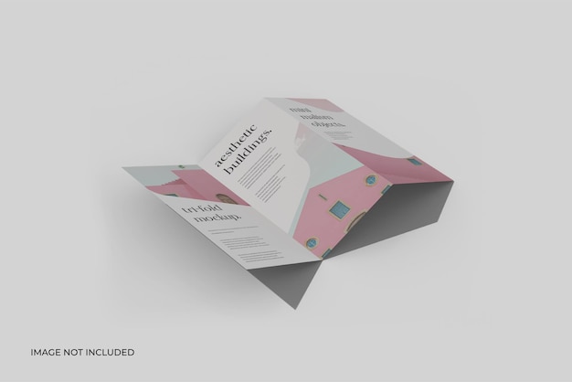 PSD trifold flyer mockup