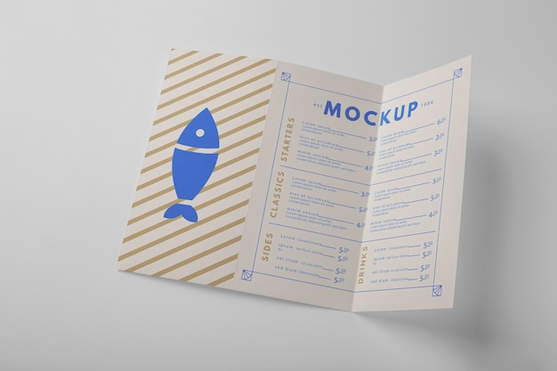 Design mockup verticale a tre ante