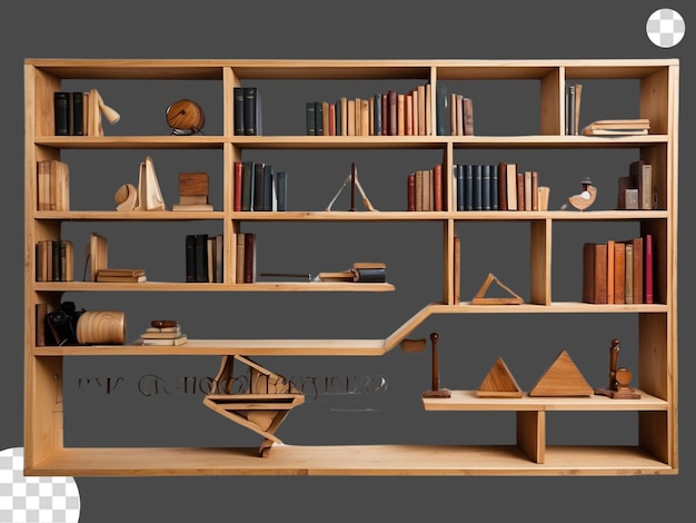 PSD trigonometry bookshelf png transparent