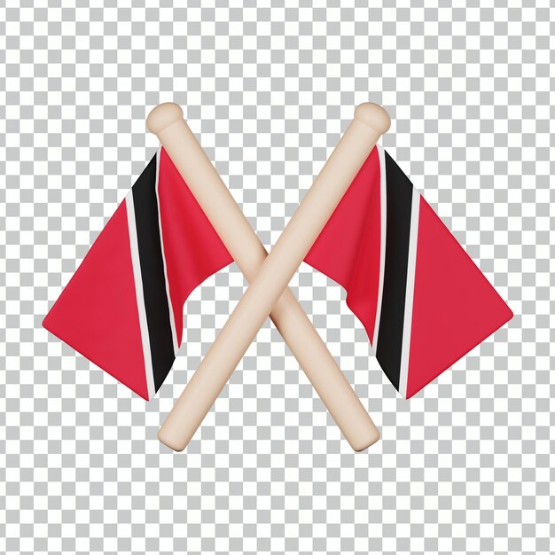 PSD trinidad and tobago flag 3d icon