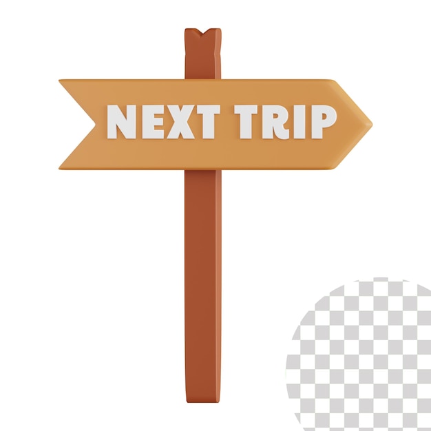 PSD next trip board 3d icon