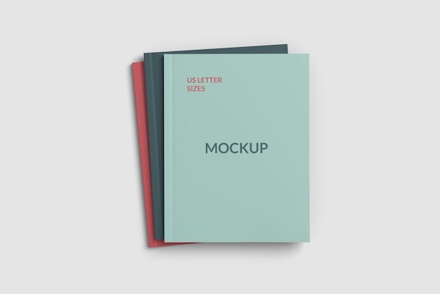 Triple cover mockup us letter maten