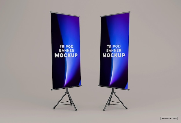 PSD tripod banner mockup design