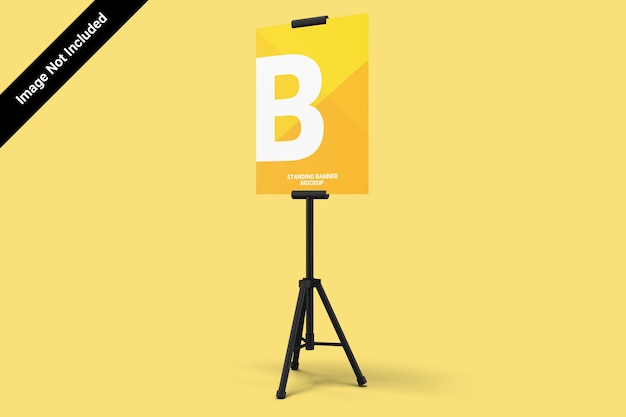 PSD tripod banner mockup isolated