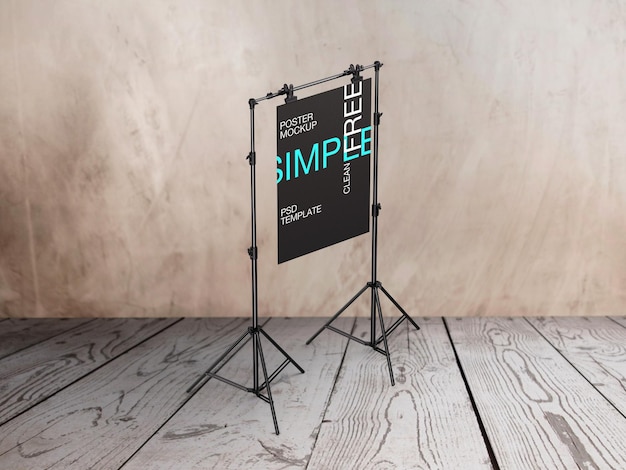 PSD tripod event stand mockup