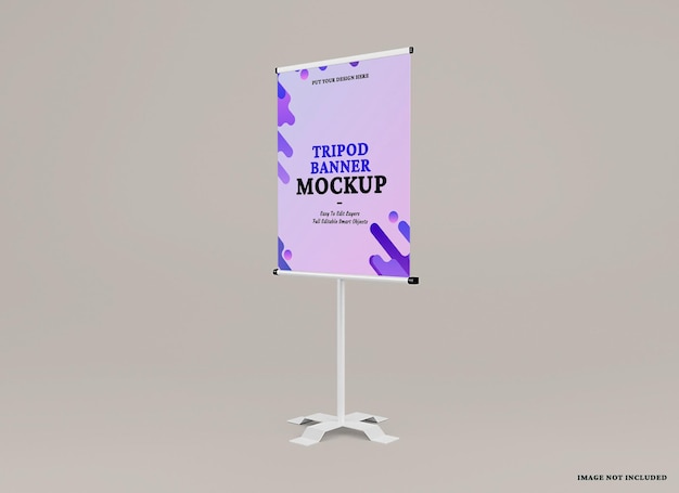 PSD tripod stand banner mockup