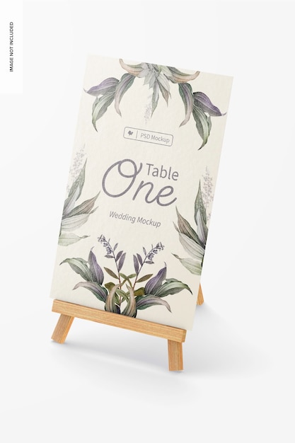 Tripod Table Card Holder Mockup