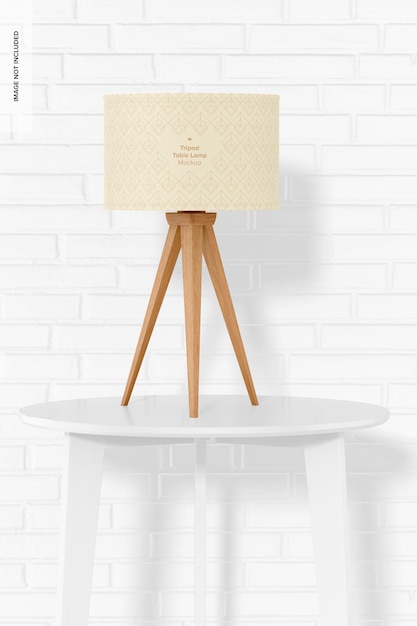 Tripod table lamp mockup