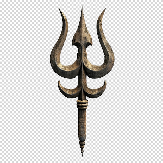 PSD trishul isolated on transparent background