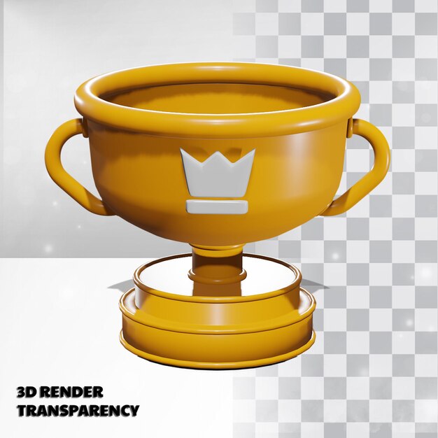 Trofeum 3d Z Modelowaniem Przezroczystości Premium Psd