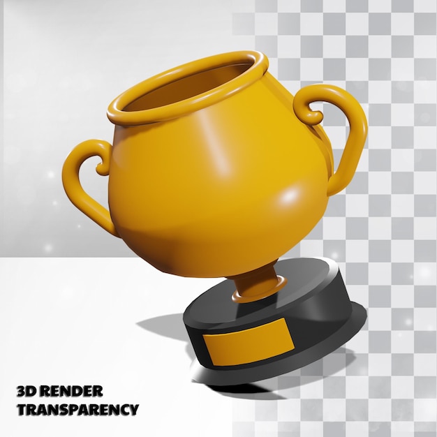 Trofeum 3d Z Modelowaniem Przezroczystości Premium Psd