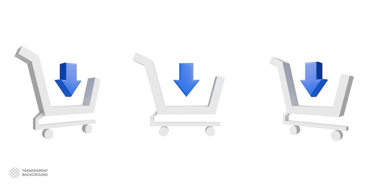 PSD trolley 3d icon