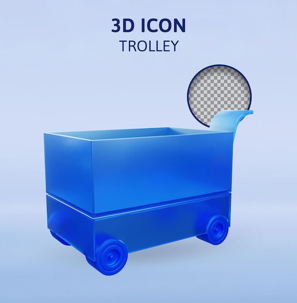 trolley 3d rendering illustration