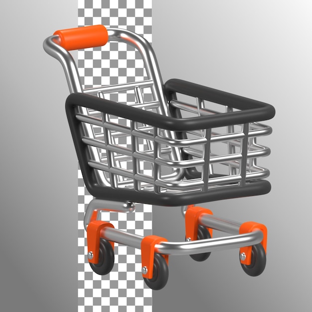 3Dイラストでトローリーが空いている