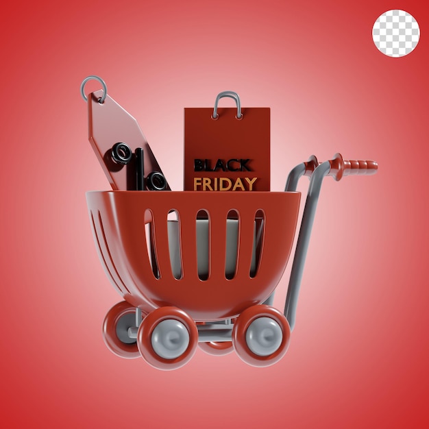 Trolley shop 3d icon