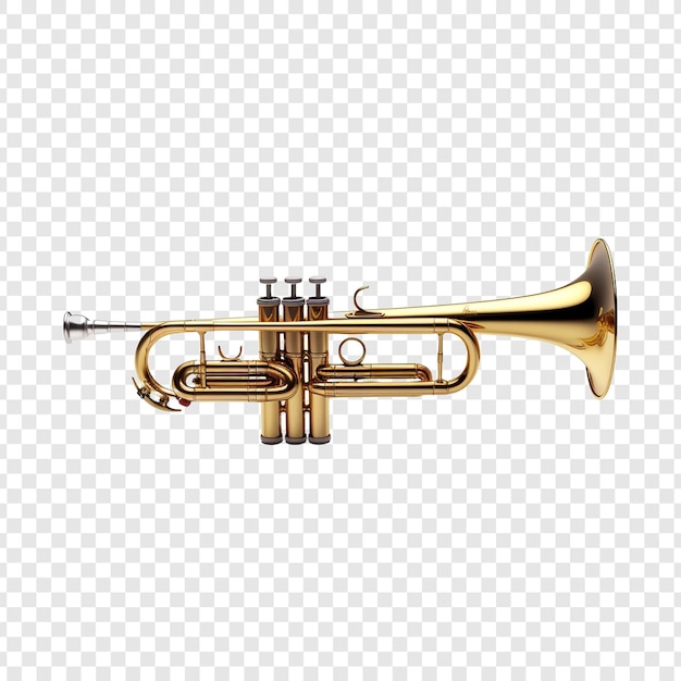 PSD trombone isolated on transparent background
