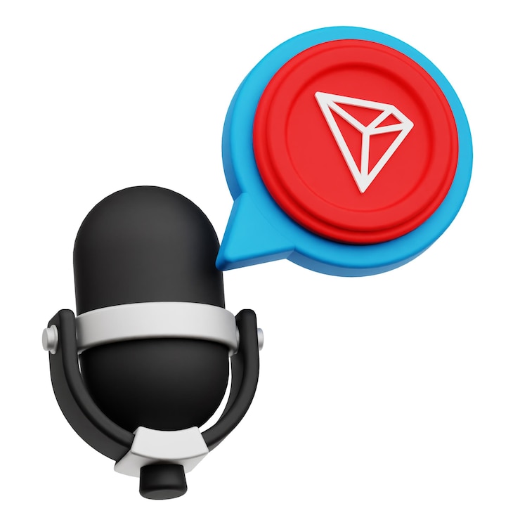 PSD tron crypto coin 3d icon isolated on the white background