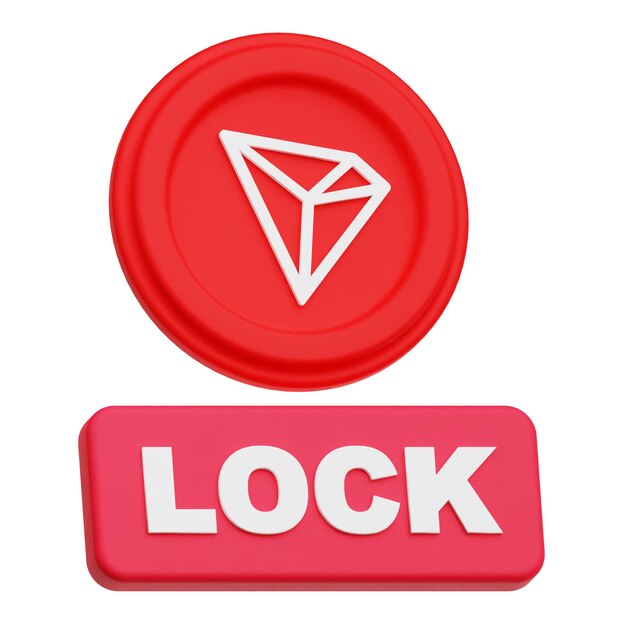 Tron crypto coin 3D icoon geïsoleerd op de witte achtergrond