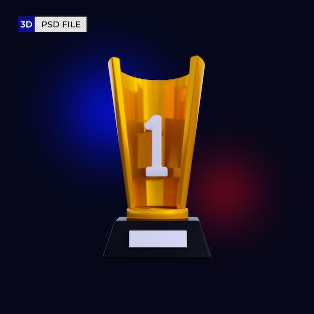 trophy 3d icon isolated