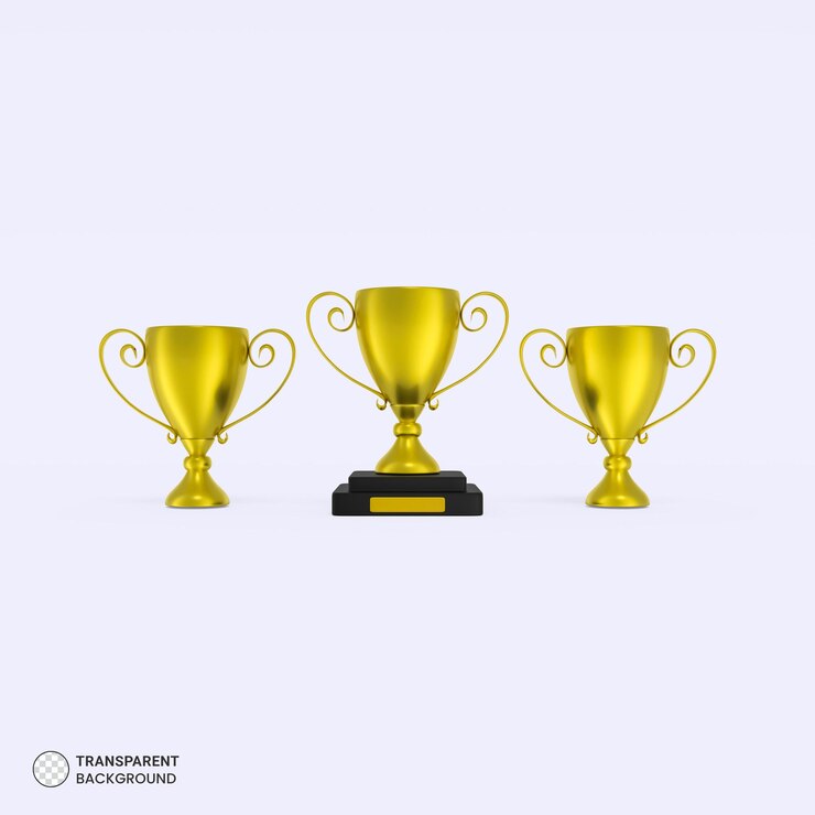 PSD trophy cup icon isolated 3d render illustration