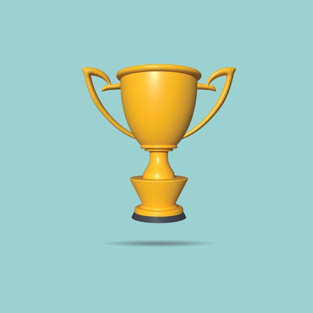 PSD trophy icon 3d illustration