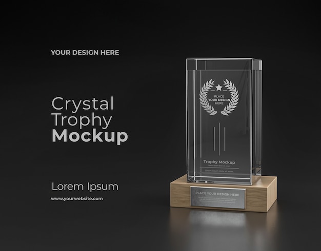 PSD mockup di design del trofeo