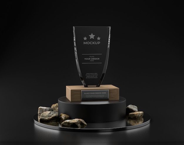 PSD mockup di design del trofeo