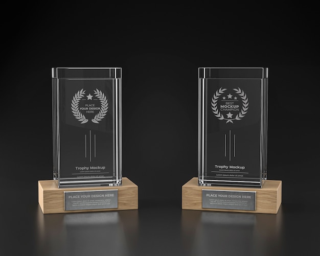 PSD mockup di design del trofeo