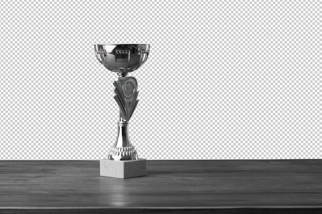 Trophy on a wooden surface