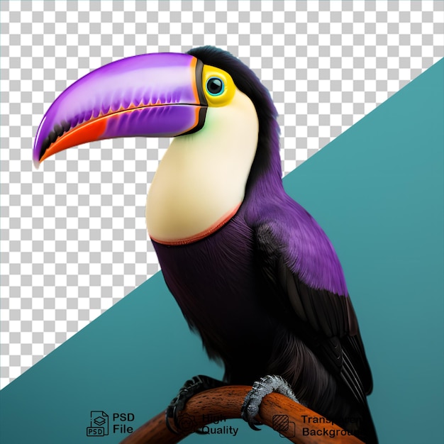 PSD tropical bird toucan isolated on transparent background include png file
