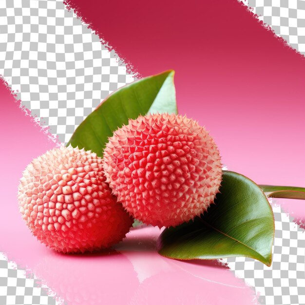 PSD tropical fruit lychee isolated on transparent background