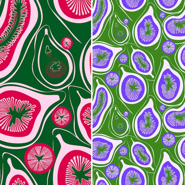 PSD Тропический фруктовый рисунок яркий и универсальный дизайн домашнего декора и моды