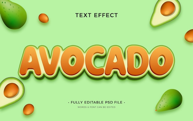 Tropical fruit text effect