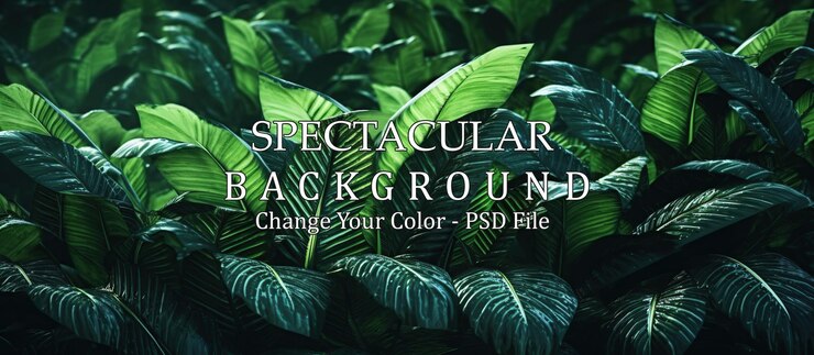 PSD tropical green leaves
