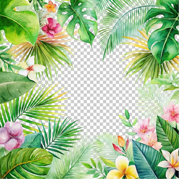 PSD tropical leaves background for zoom