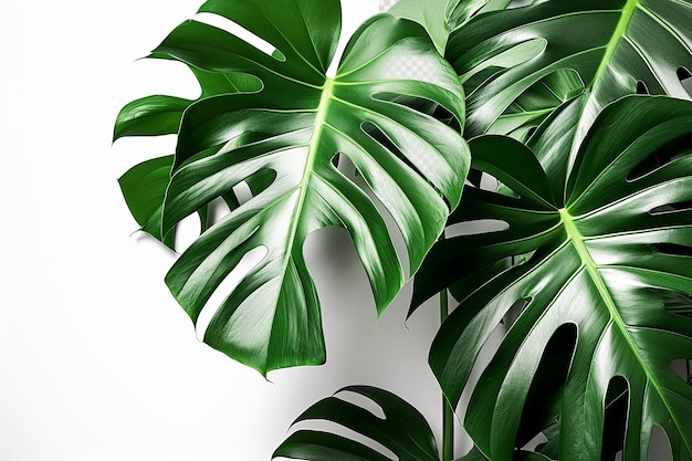 PSD tropical leaves isolated on transparent background