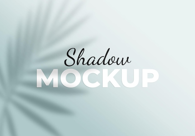 Tropical leaves shadow overlay mockup